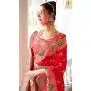 Red Soft Silk Zari Work Traditional Wear Plus Size Saree - 10861196688