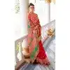 Red Soft Silk Zari Work Traditional Wear Plus Size Saree - 10861196688