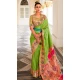 Parrot Green Soft Silk Zari Work Traditional Wear Saree - 10861196693