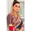 Blue Soft Silk Zari Work Traditional Wear Plus Size Saree - 10861196694