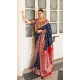 Blue Soft Silk Zari Work Traditional Wear Saree - 10861196694