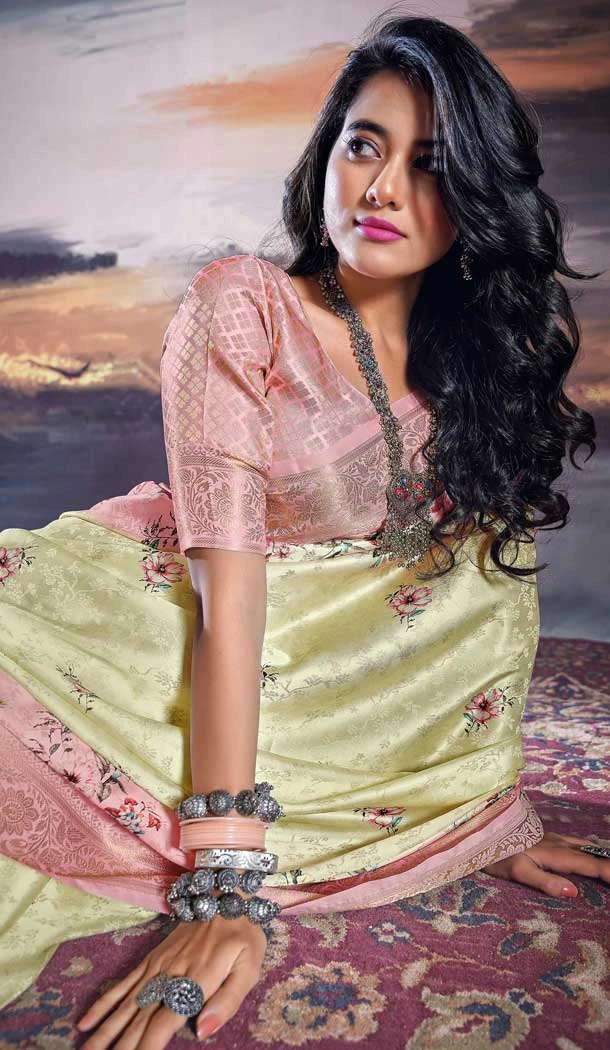 Mint Green Color Pratistha Silk Weaving Work Party Wear Saree - 10862196697