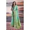 Sky Blue Pratistha Silk Weaving Work Party Wear Plus Size Saree - 10862196698
