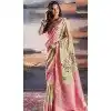 Beige Pratistha Silk Weaving Work Party Wear Plus Size Saree - 10862196699