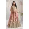 Pink Tissue Sequins Work Wedding Wear Plus Size Lehenga Choli - 10892196871