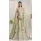 Lime Green Poly Chiffon Sequins Work Wedding Wear Lehenga Choli - 10892196873