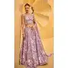 Lavender Organza Sequins Work Wedding Wear Plus Size Lehenga Choli - 10892196879