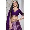 Purple Art Silk Embroidered Designer Wear Plus Size Lehenga Choli - 10941197335