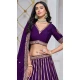 Purple Art Silk Embroidered Designer Wear Lehenga Choli - 10941197335