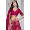 Rani Pink Art Silk Embroidered Designer Wear Plus Size Lehenga Choli - 10941197337
