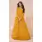 Georgette Embroidery Work Anarkali Salwar Suit In Yellow - 10943197343