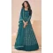Georgette Embroidery Work Anarkali Salwar Suit In Teal Blue - 10943197345