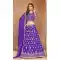 Purple Organza Resham Work Traditional Wear Lehenga Choli - 10946197360