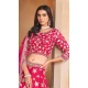 Rani Pink Organza Resham Work Traditional Wear Lehenga Choli - 10946197362