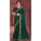 Bottle Green Organza Sequence Work Party Wear Saree - 10987197786