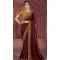 Maroon Organza Sequence Work Party Wear Saree - 10987197787