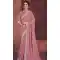 Mauve Organza Sequence Work Party Wear Saree - 10987197790