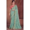 Sky Blue Organza Sequence Work Party Wear Saree - 10987197791