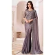 Satin Chiffon Resham Work Party Wear Saree In Mauve Purple - 10988197794