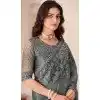 Satin Chiffon Resham Work Party Wear Plus Size Saree In Grey - 10988197797