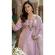 Silk Blend Embroidered Party Wear Salwar Kameez In Purple - 10958197546
