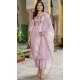 Silk Blend Embroidered Party Wear Salwar Kameez In Purple - 10958197546