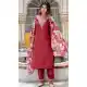 Rayon Embroidered Party Wear Salwar Suit In Maroon - 10959197548