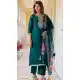 Rayon Embroidered Party Wear Salwar Suit In Dark Green - 10959197550