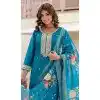 Rayon Embroidered Party Wear Plus Size Salwar Suit In Rama Blue - 10959197552