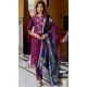 Roman Silk Embroidered Party Wear Salwar Suit In Purple - 10959197554