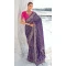Georgette Bandhej Wedding Wear Saree In Purple - 10972197658