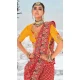 Red Georgette Bandhej Wedding Wear Saree - 10972197660