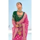 Rani Pink Georgette Bandhej Wedding Wear Saree - 10972197661