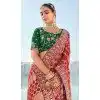 Georgette Bandhej Wedding Wear Plus Size Saree In Maroon - 10972197662