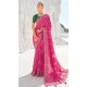 Rani Pink Georgette Bandhej Wedding Wear Saree  - 10972197664