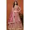 Pink Net Zari Work Wedding Wear Designer Lehenga Choli - 10989197800
