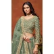Sea Green Net Zari Work Wedding Wear Designer Lehenga Choli - 10989197801