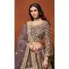Lavender Net Zari Work Wedding Wear Designer Plus Size Lehenga Choli - 10989197802