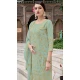 Georgette Embroidered Party Wear Salwar Suit In Sea Green - 11073198603