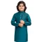 Teal Blue Viscose Resham Work Party Wear Readymade Kids Kurta - 11076198621