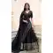 Black Chanderi Plain Traditional Party Wear Lehenga Choli - 11082198677