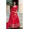 Red Chanderi Plain Traditional Party Wear Lehenga Choli - 11082198679