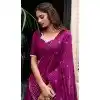 Wine Chanderi Plain Traditional Party Wear Plus Size Lehenga Choli - 11082198680