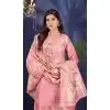 Pink Shimmer Printed Party Wear Plus Size Salwar Suit - 11083198682