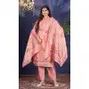 Pink Shimmer Printed Party Wear Plus Size Salwar Suit - 11083198682