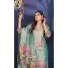Sky Blue Shimmer Printed Party Wear Plus Size Salwar Suit - 11083198683