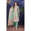 Sky Blue Shimmer Printed Party Wear Plus Size Salwar Suit - 11083198683