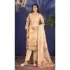 Light Yellow Shimmer Printed Party Wear Plus Size Salwar Suit - 11083198684
