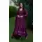 Faux Georgette Embroidered Anarkali Style Salwar Kameez In Purple - 11084198687