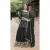 Green Rangoli Silk Embroidery Party Wear Palazzo Plus Size Salwar Suit - 11042198354